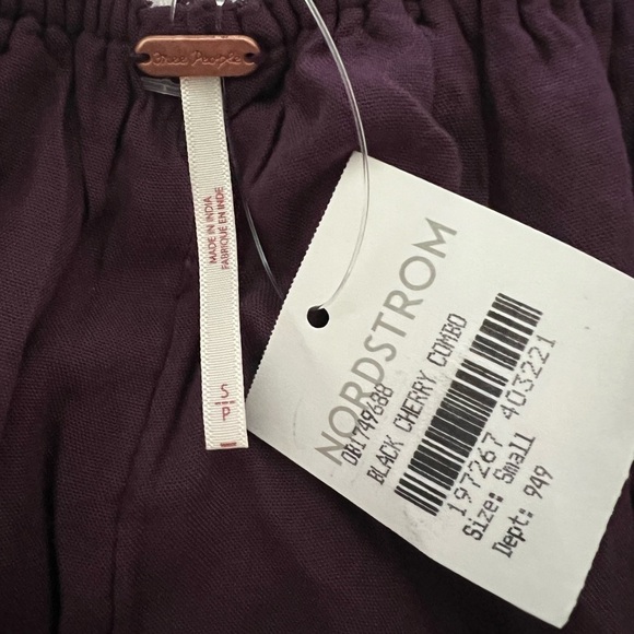 Free People Portia Linen Mini Dress in BlackBerry Womens Size Small NEW - Picture 10 of 11